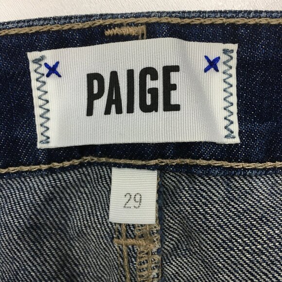 PAIGE 5 Pocket Tyson Destructed JIMMY JIMMY Cuffed Hem Distressed Denim Shorts - Picture 2 of 12